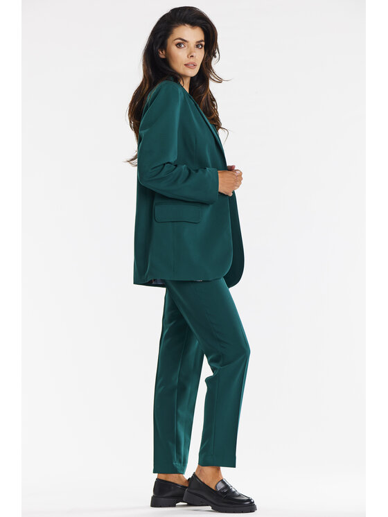 Awama Awama Marynarka A676 Zielony Basic Fit