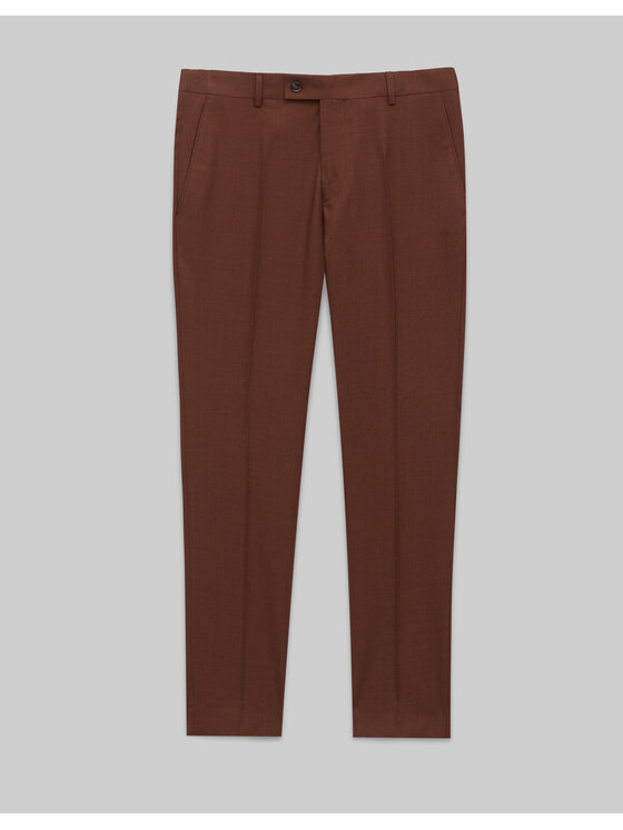 Borgio Borgio Spodnie garniturowe barzano_cg Miedziany Slim Fit