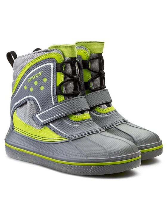 Crocs Crocs Cizme de zăpadă Allcast Waterproof Boot Gs 15809 Gri