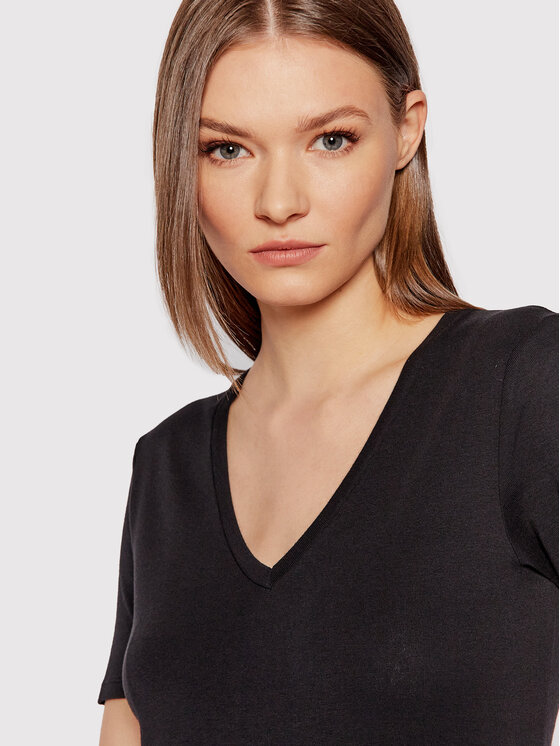 United Colors Of Benetton United Colors Of Benetton Тишърт 3GA2E4230 Черен Regular Fit