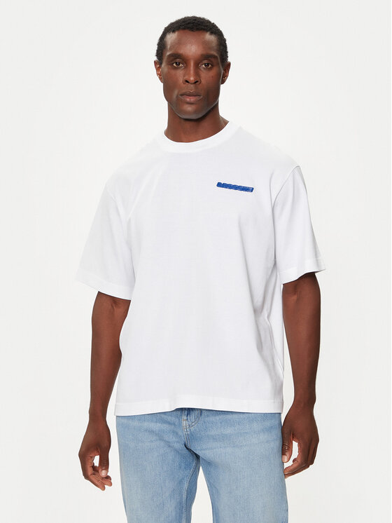 Lacoste T-shirt TH4148 Bijela Loose Fit