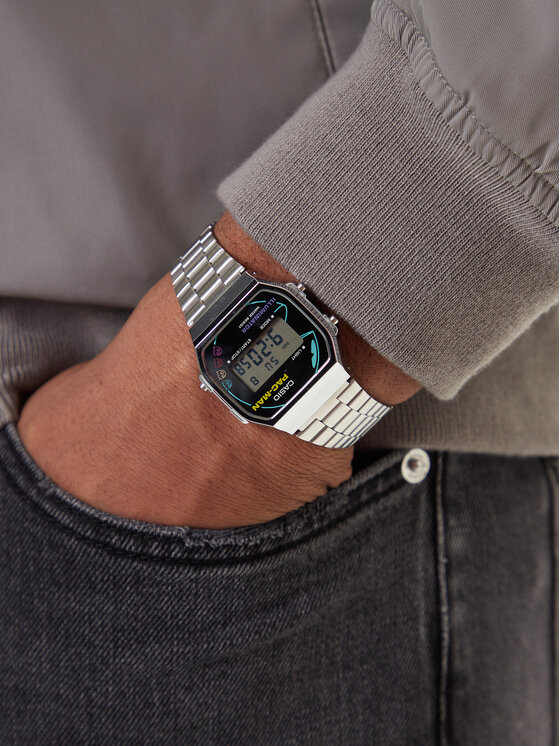 Casio Casio Zegarek A168WEPC-7AER Srebrny