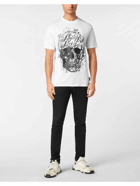 PHILIPP PLEIN PHILIPP PLEIN T-Shirt 24635 Biały Regular Fit