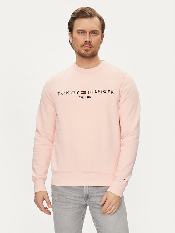 Tommy Hilfiger Džemperis ar kapuci Logo MW0MW11596 Rozā Regular Fit