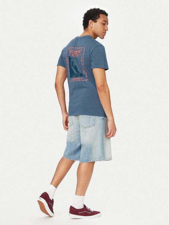Billabong Billabong Póló Since 73 Poster EBYZT00504 Sötétzöld Regular Fit