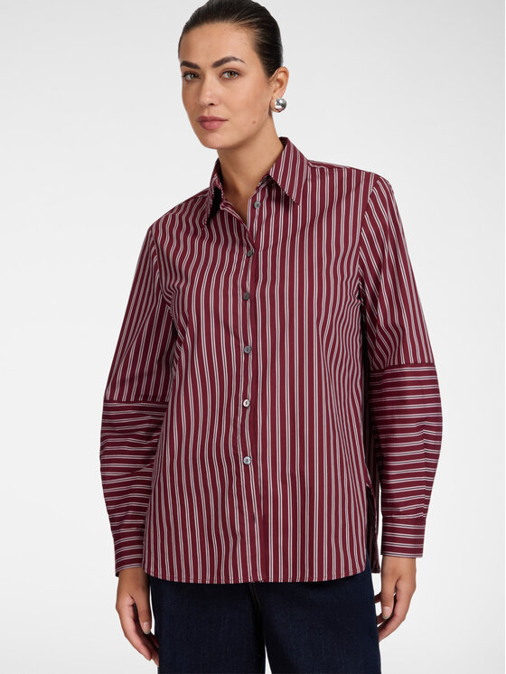 Elena Mirò Elena Mirò Koszula 5030P100356N001 Bordowy Regular Fit