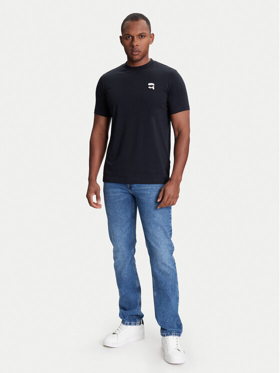 KARL LAGERFELD KARL LAGERFELD Tričko 755710 553224 Tmavomodrá Slim Fit