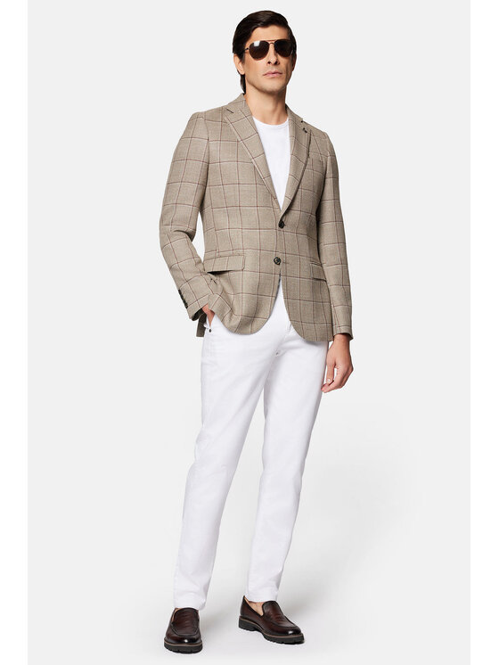 Lancerto Lancerto Marynarka Fontana MA073124000008 Beżowy Slim Fit