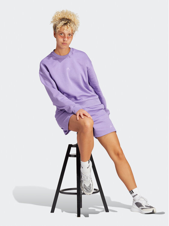 adidas adidas Pluus ALL SZN Fleece Sweatshirt IC6450 Lilla Loose Fit