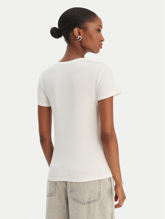 Patrizia Pepe Patrizia Pepe T-krekls CM1419/J013-W146 Balts Regular Fit