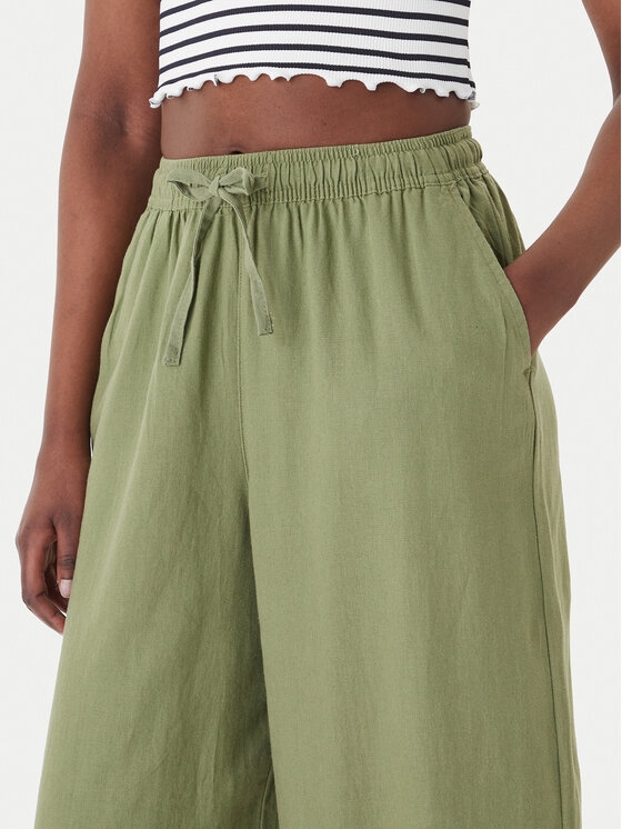 Roxy Roxy Stoffhose Lekeitio Break ERJNP03545 Grün Wide Leg