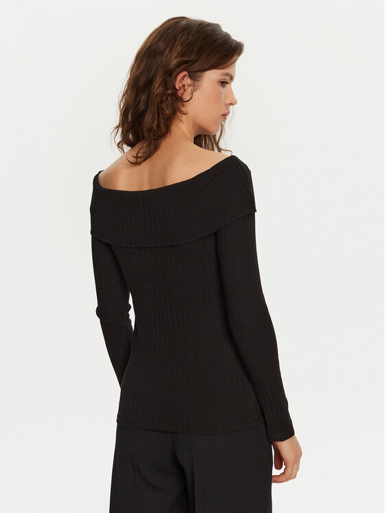 Vila Vila Bluză Ommi 14104637 Negru Regular Fit