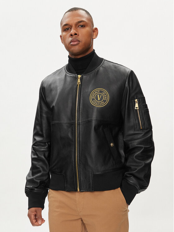 Versace Jeans Couture Geacă bomber 76GAVP06 Negru Regular Fit