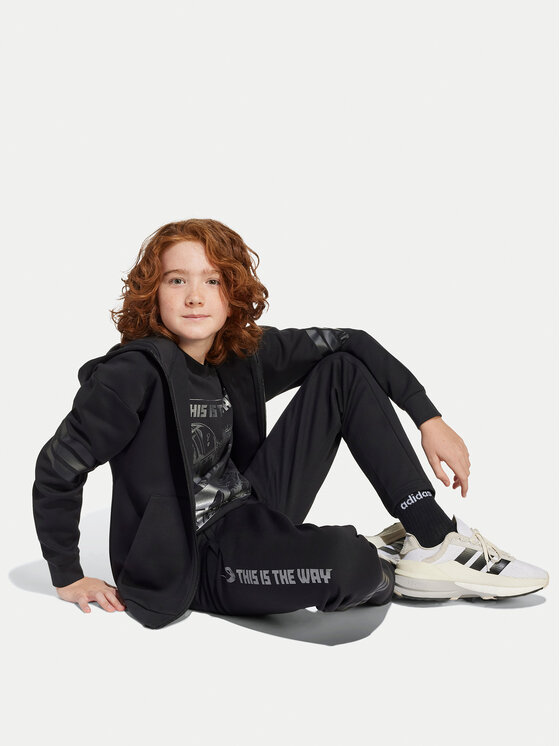 adidas adidas Bluza Star Wars Mandalorian JF3634 Czarny Regular Fit