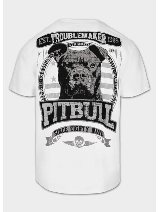 PITBULL PITBULL T-Shirt TROUBLEMAKER Biały Regular Fit