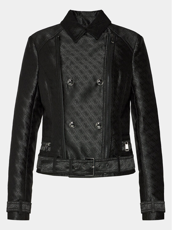 Guess Guess Giacca in similpelle Olivia Moto Jacket W3YL25 WFIR2 Nero Regular Fit