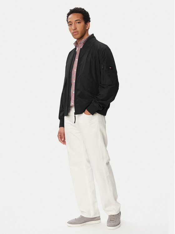 Tommy Hilfiger Tommy Hilfiger Bomber Packable Bomber MW0MW43462 Crna Regular Fit