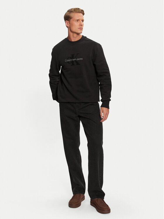 Calvin Klein Jeans Calvin Klein Jeans Μπλούζα Chenille J30J326144 Μαύρο Regular Fit
