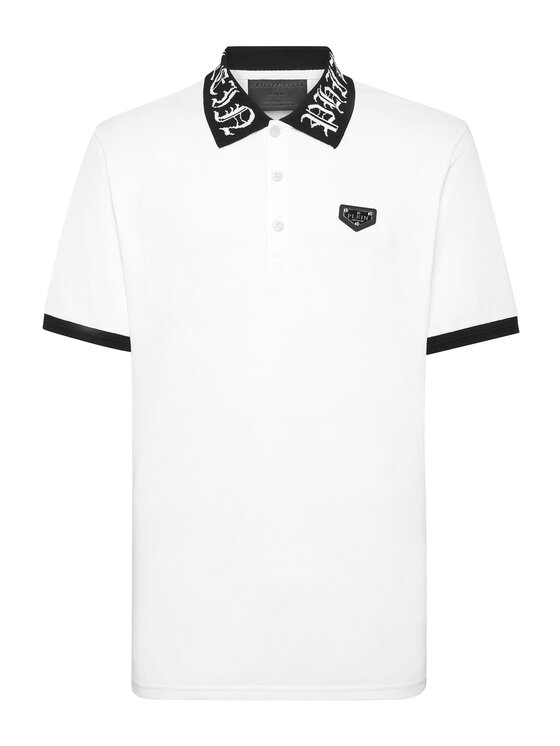 PHILIPP PLEIN PHILIPP PLEIN Polo 9409 Bianco Slim Fit