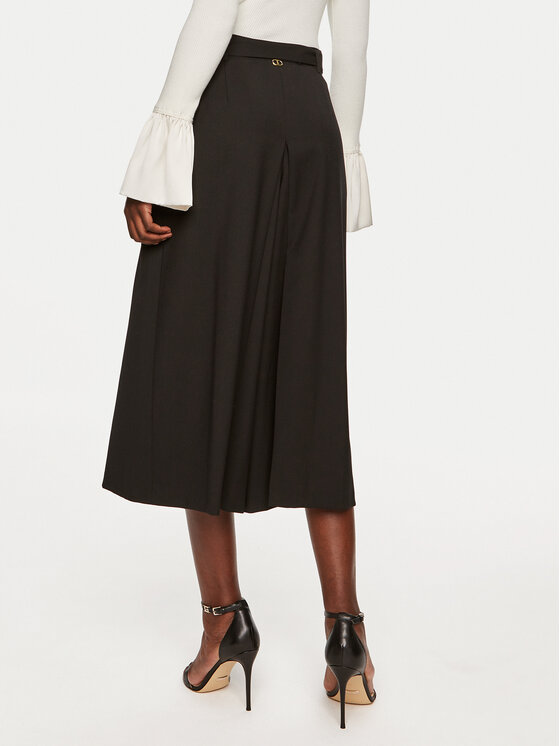 TWINSET TWINSET Ohlapne hlače 242TP2162 Črna Loose Fit