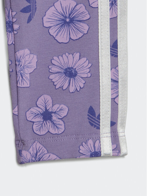 adidas adidas Pajkice Floral Dress Leggings Set IC8760 Vijolična Slim Fit