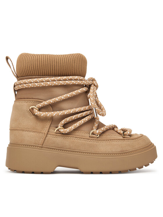 Tommy Hilfiger Tommy Hilfiger Sněhule Lace-Up Water Resist Snow Boot FW0FW09546 Béžová
