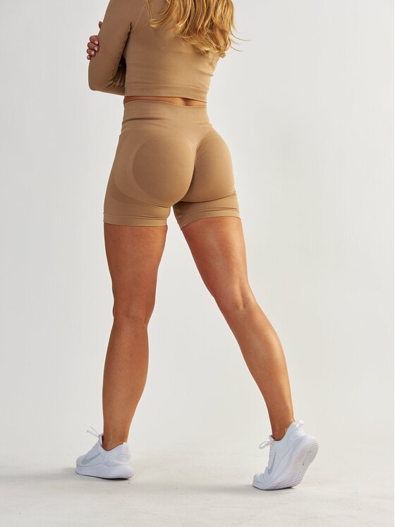 BeShaped BeShaped Szorty sportowe Modelujące Power Up! Beżowy Shaping Fit