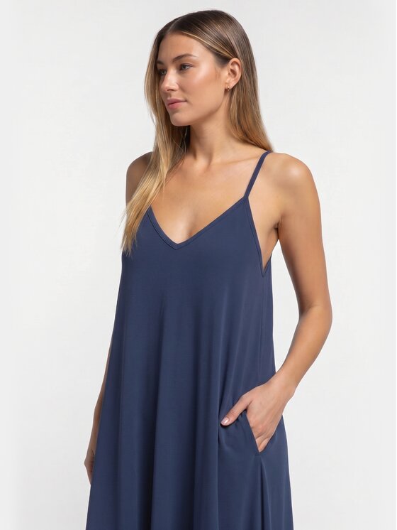 BASICLO BASICLO Sukienka codzienna W-2219-29 Granatowy Oversize