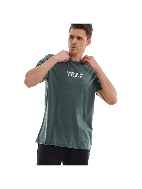 Yeaz Yeaz T-Shirt CHAWLAY T-Shirt Zielony Loose Fit