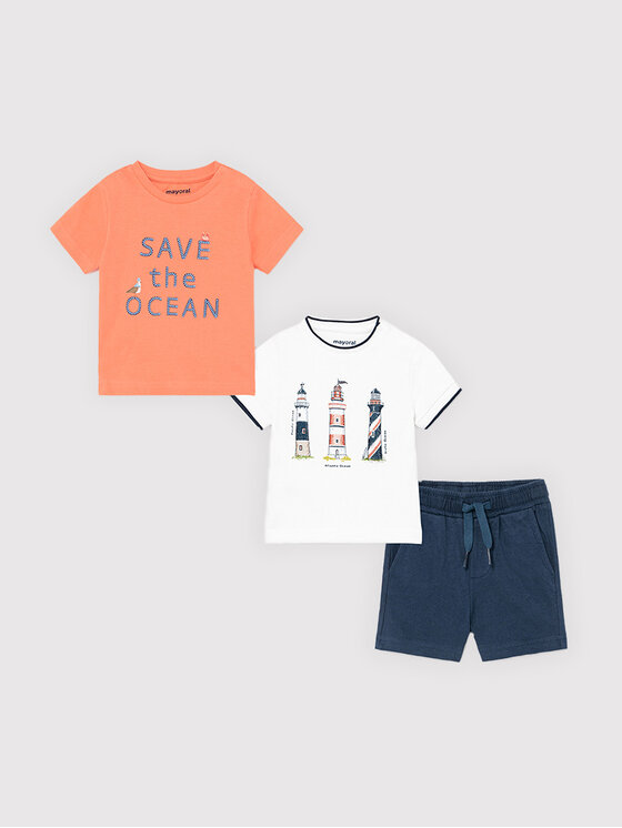 Completo 2 T-shirt e pantaloncini 1670 Multicolore...