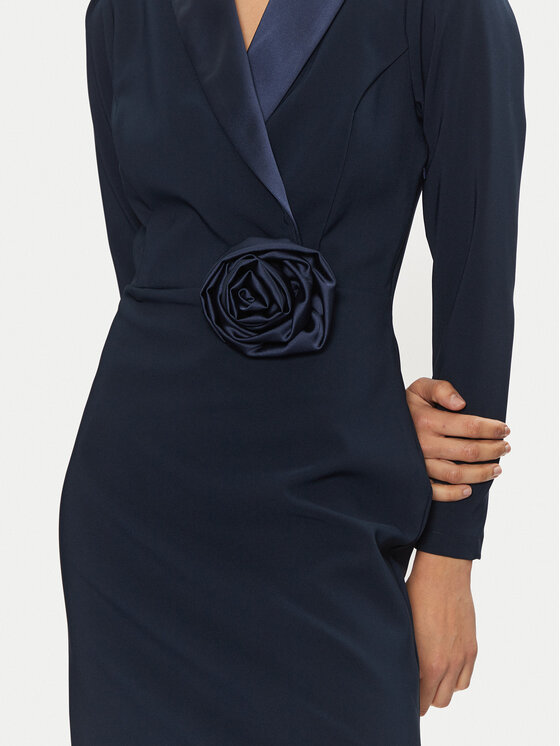 Rinascimento Rinascimento Sukienka koktajlowa CFC0019793002 Granatowy Regular Fit