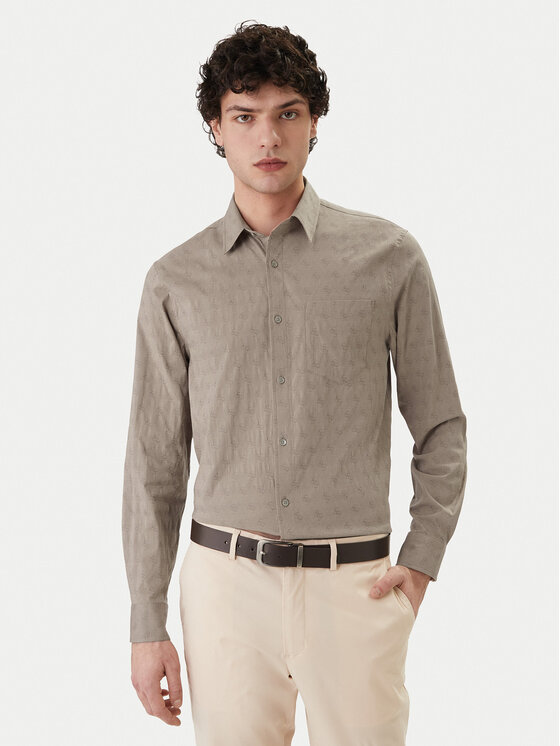 Guess Guess Košeľa M6GH18 W1713 Hnedá Regular Fit