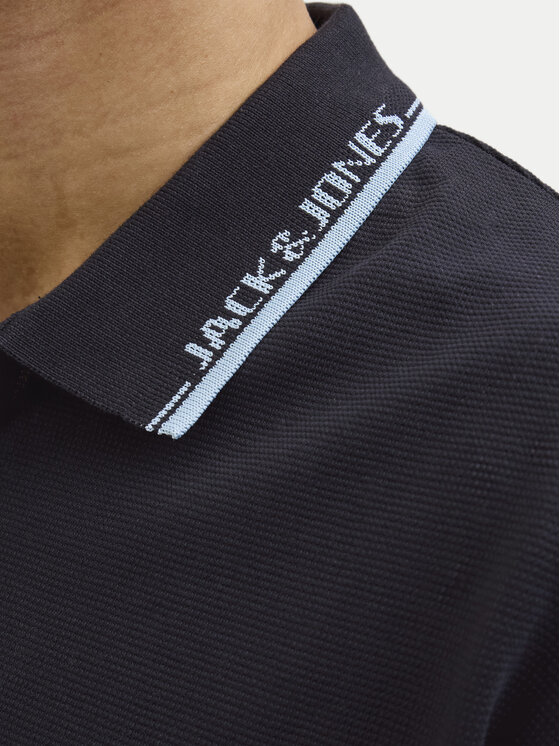 Jack&Jones Jack&Jones Тениска с яка и копчета Pacer 12273303 Черен Regular Fit
