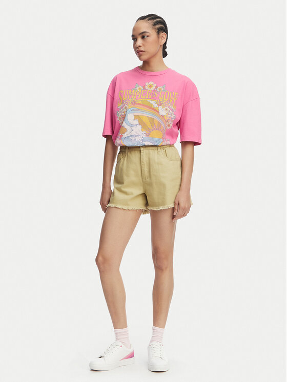 Billabong Billabong Džinsa bikses Little Sister EBJDS00103 Gaiši zaļa Relaxed Fit