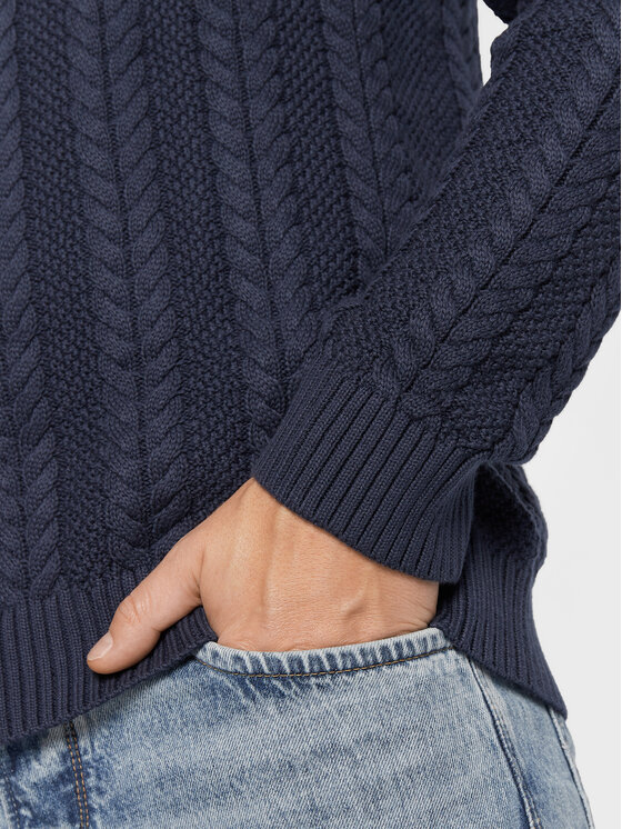 Tommy Jeans Tommy Jeans Πουλόβερ Cable DM0DM15059 Σκούρο μπλε Regular Fit
