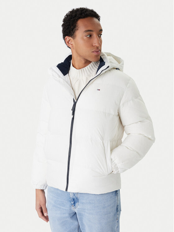 Tommy Jeans Tommy Jeans Vatovaná bunda Essential DM0DM19786 Bílá Regular Fit