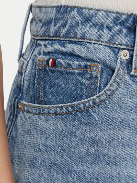 Tommy Hilfiger Tommy Hilfiger Džínsová sukňa WW0WW44392 Modrá Regular Fit