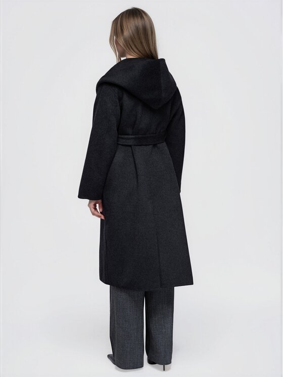 Ombre Ombre Płaszcz przejściowy OW-CT-E0036 Czarny Regular Fit