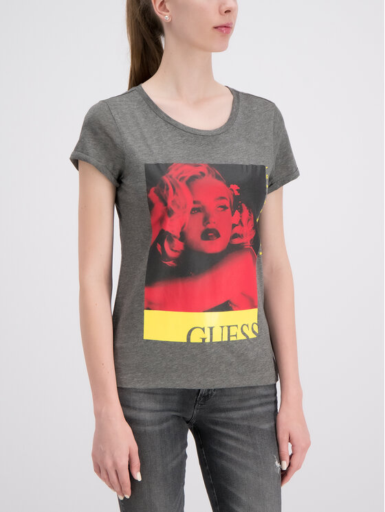 Guess Guess T-Shirt W93I78 K19U1 Szary Regular Fit