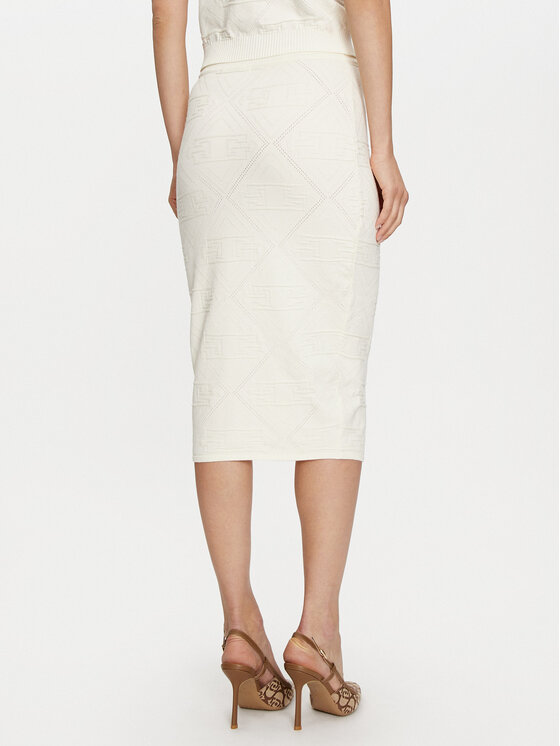 Gaudi Gaudi Fustă tip creion 421FD73001 Écru Slim Fit