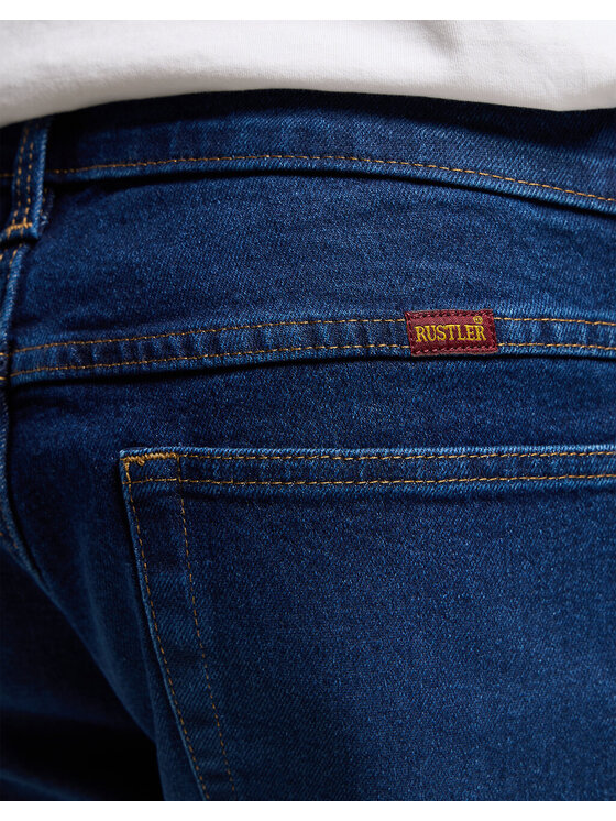 Wrangler Wrangler Szorty jeansowe RUSTLER SHORT Niebieski Straight Fit
