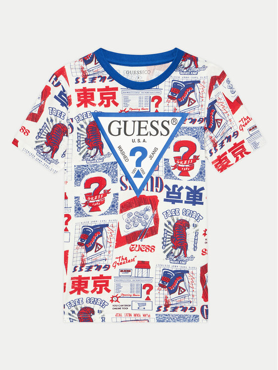 Guess T-shirt L4YI04 K8HM3 Šarena Regular Fit