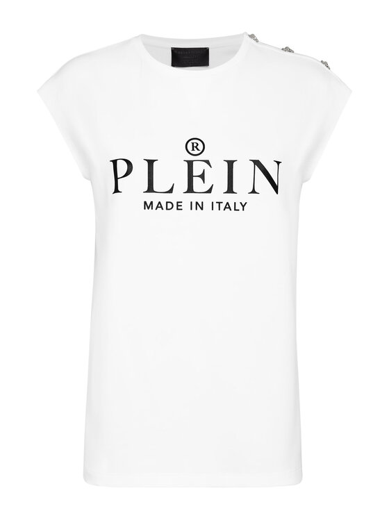PHILIPP PLEIN PHILIPP PLEIN T-Shirt 1439 Biały Regular Fit