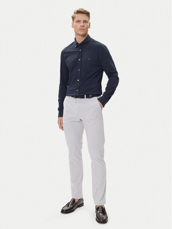 Tommy Hilfiger Tommy Hilfiger Chinosy Denton Essential MW0MW40262 Szary Straight Fit