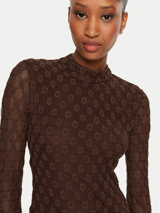 Bardot Bardot Cocktail obleka 59476DB Rjava Slim Fit
