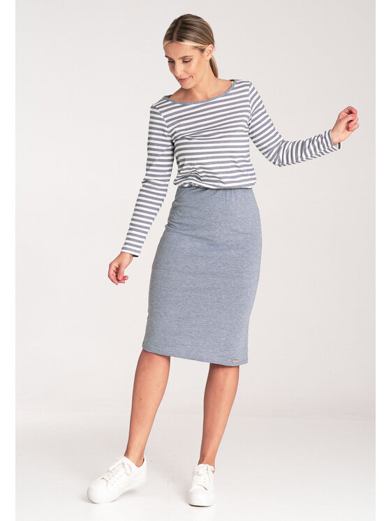 FIGL FIGL Sukienka codzienna M1057 Szary Regular Fit