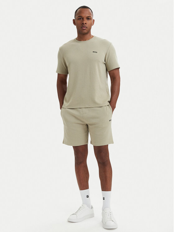 BOSS BOSS Спортивні шорти Waffle 50535884 Svetlozelena Regular Fit