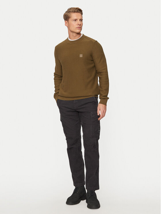 BOSS Boss Hlače Sista-Cargo-4 50523137 Crna Regular Fit