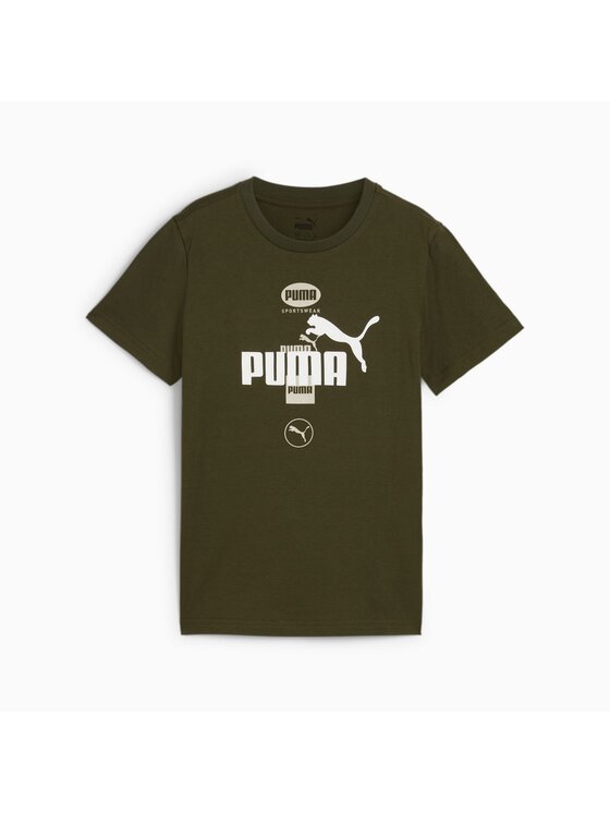 Dziecięcy T-Shirt Puma, Rozmiar 140, Zielony, 681858