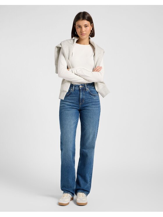 Lee Lee Jeansy RIDER CLASSIC Niebieski Straight Leg